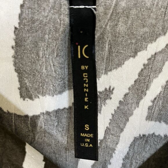 IC By Connie K Size Small White Black Geometric Layered Tunic Art To Wear Classy - Picture 2 of 6